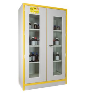 Axess Industries armoire de securite anti-feu 30min avec portes vitrees   capacite stockage 250 l