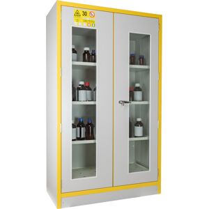 Axess Industries armoire de securite anti-feu 30min avec portes vitrees   capacite stockage 250 l