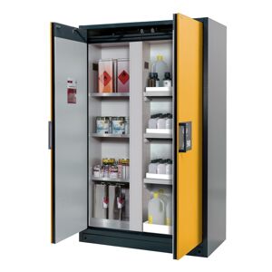 Axess Industries armoire de sécurité pour liquides inflammables   coloris portes jaune ral 1004