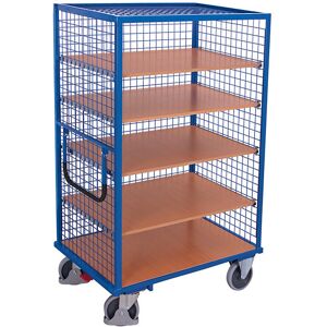 Axess Industries chariot a 5 etageres côtes grillages   dim. ext. lxlxh 1315 x 830 x 1800 mm