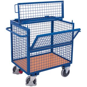 Axess Industries chariot grillage acier 4 côtes avec couvercle   dim. utile lxl 990 x 690 mm