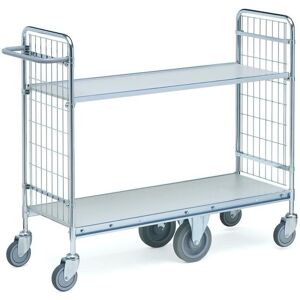 ErgoBjorn chariot a 2 plateaux a roues porteuses   dim. utile lxl 1000 x 425 mm