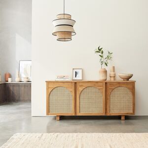 BOIS DESSOUS BOIS DESSOUS Buffet en teck massif et cannage 180 cm