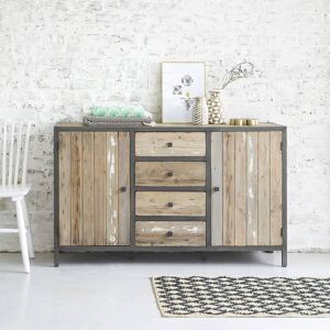 Berah Getah Commode en bois recycle massif 150 cm