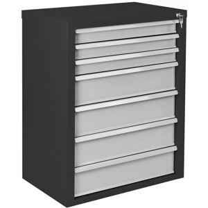 ADB Armoire servante Mammut 7 tiroirs - Gris/Anthracite