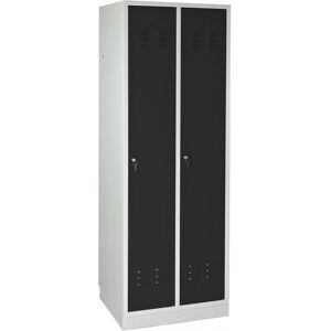 ADB Armoire vestiaire 2 portes - Gris anthracite - 600 x 500 x 1775 mm