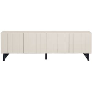 Woood Miller - Meuble TV 4 portes en bois L181cm - Couleur - Blanc