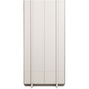 Woood Basu - Armoire 2 portes, 1 tiroir en bois H210cm - Couleur - Gris clair