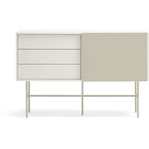 Teulat Nube - Buffet avec porte coulissante en bois L140 cm - Couleur - Beige