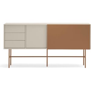 Teulat Nube - Buffet avec porte coulissante en bois L180 cm - Couleur - Marron argile