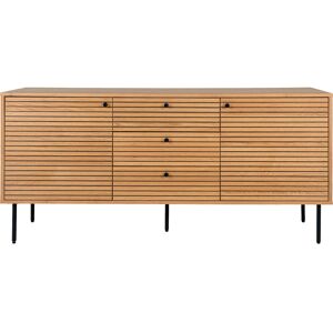 House Nordic Kyoto - Buffet 2 portes 3 tiroirs en bois et métal L150cm - Couleur - Bois clair