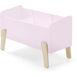 No name Aulia - Coffre de rangement enfant en bois - Couleur - Rose