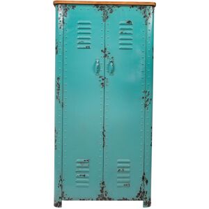 Dutchbone Rusty - Armoire casier en métal - Couleur - Turquoise