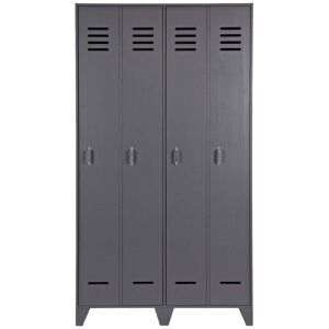 Woood Dirk - Armoire 2 portes en pin fsc - Couleur - Gris