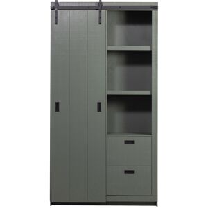 Vtwonen Slide - Armoire avec porte coulissante L122cm - Couleur - Vert olive