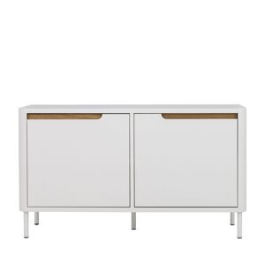 Tenzo Switch - Petit meuble de rangement en bois 2 portes L94cm - Couleur - Blanc