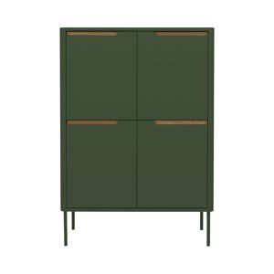 Tenzo Switch - Buffet haut en bois 4 portes H128cm - Couleur - Vert forêt