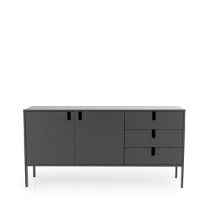 Tenzo Uno - Buffet en bois 2 portes 3 tiroirs L171cm - Couleur - Gris anthracite