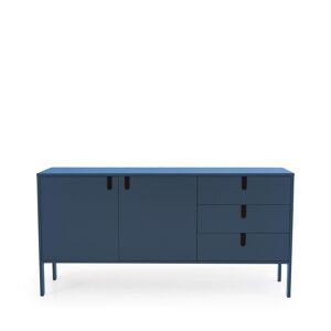 Tenzo Uno - Buffet en bois 2 portes 3 tiroirs L171cm - Couleur - Bleu Canard