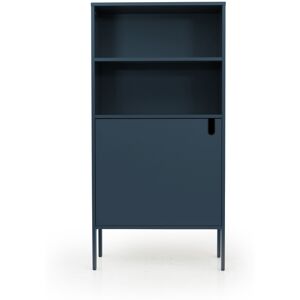 Tenzo Uno - Buffet haut en bois 1 porte H152cm - Couleur - Bleu Canard