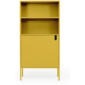 Tenzo Uno - Buffet haut en bois 1 porte H152cm - Couleur - Jaune moutarde