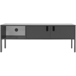 Tenzo Uno - Meuble TV en bois 2 portes L137cm - Couleur - Gris anthracite