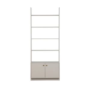 Woood Madu - Bibliothèque en bois H200cm - Couleur - Gris clair