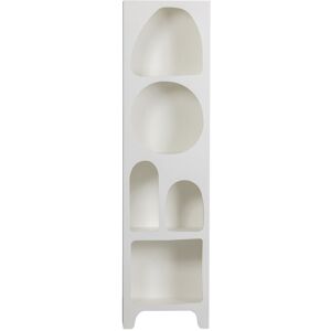 Woood Caz - Colonne de rangement en bois 5 niches H180cm - Couleur - Blanc