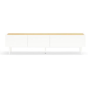 Teulat Arista - Meuble TV en bois 1 porte 2 tiroirs L180cm - Couleur - Blanc