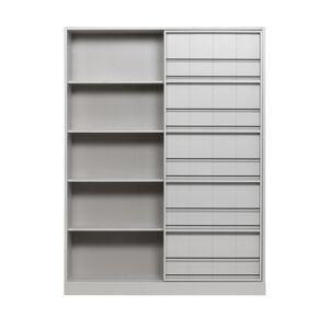 Woood Swing - Armoire avec porte coulissante en bois - Couleur - Gris clair