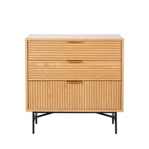 Drawer Sveg - Commode 3 tiroirs en bois L80cm - Couleur - Bois clair