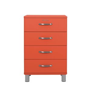 Tenzo Malibu - Petit meuble de rangement vintage L60cm - Couleur - Rouge