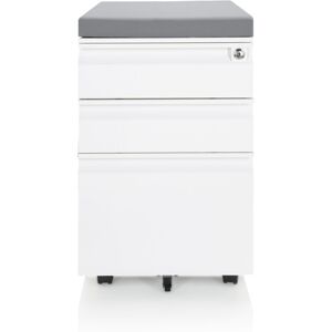 hjh OFFICE COLOR OS - Caisson sur roulettes blanc / gris