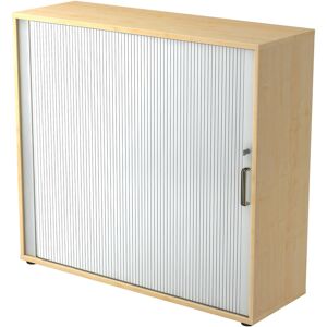 hjh OFFICE PRO BETA 1733S - Érable Armoire à rideaux poignée striée en plastique