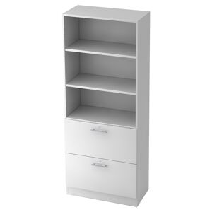 hjh OFFICE PRO SIGNA G 7300 RE - Blanc Armoire avec dispositif pour dossiers suspendus (verrouillable) poignée de bastingage plastique