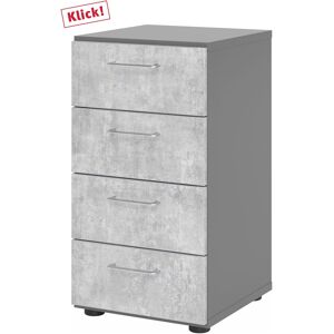 hjh OFFICE PRO BETA 9   Armoire avec 4 tiroirs   2 HC - Graphite/Béton