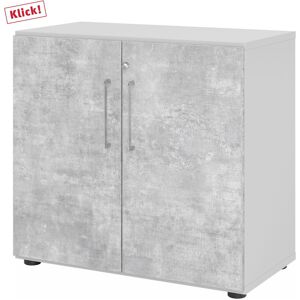 hjh OFFICE PRO BETA 9   Armoire avec portes   3 HC - Gris/Béton