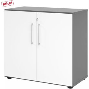 hjh OFFICE PRO BETA 9   Armoire avec portes   3 HC - Graphite/Blanc - Publicité