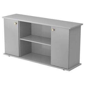 hjh OFFICE PRO KAPA SB   Sideboard   avec portes - Gris/Argent avec bouton Buffet