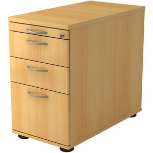 hjh OFFICE PRO SIGNA SC40 BM - Caisson bureau sur roulettes Hêtre avec dispositif pour dossiers suspendus poignée arche métal - Publicité