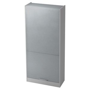 hjh OFFICE PRO SIGNA R90 RE - Gris/Argent Armoire à rideaux poignée de bastingage plastique