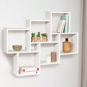 IDMarket Étagère cube murale blanche 1m