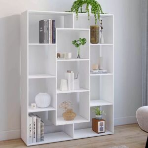 IDMarket Étagère bibliothèque blanche 143 cm 11 compartiments