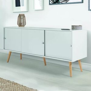 IDMarket Buffet scandinave bois blanc EFFIE