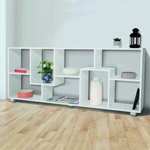 IDMarket Étagère de salon moderne en bois blanc