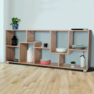 IDMarket Étagère de salon moderne en bois imitation hêtre