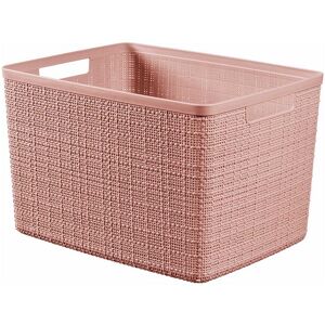 Curver JUTE L 20L Paniere recyclee 36 x 28 x 23 cm, rose 01907-204