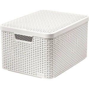 Curver STYLE L Boite de rangement avec couvercle 44,5 x 33 x 24,8 cm creme 03619-885