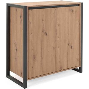 Terre de Nuit Commode 2 portes en bois imitation chene - CO7109-1