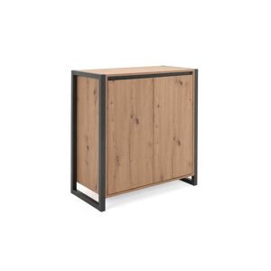 Terre de Nuit Commode 2 portes en bois imitation chêne - CO7109-1